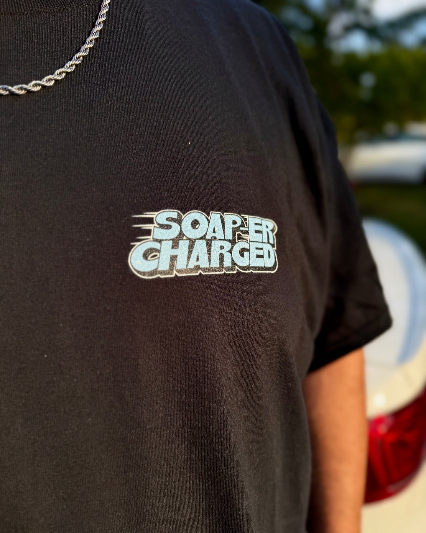 Soap-er Charged Car Wash Booster Tee